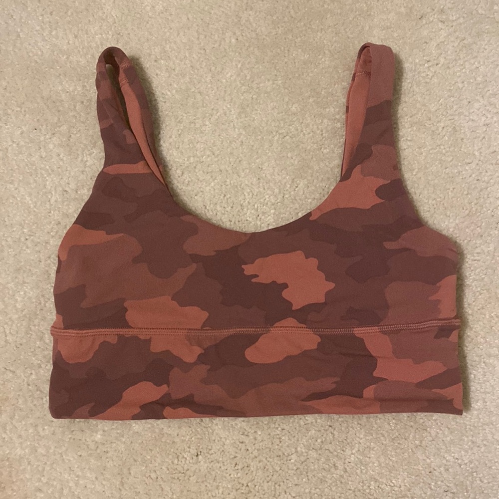 lululemon athletica Rust & Brown Camo Energy Bra